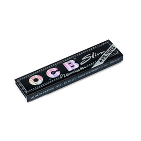 BIBUŁKI OCB BLACK PREMIUM KING SIZE SLIM + USTNIKI PAPIEROWE